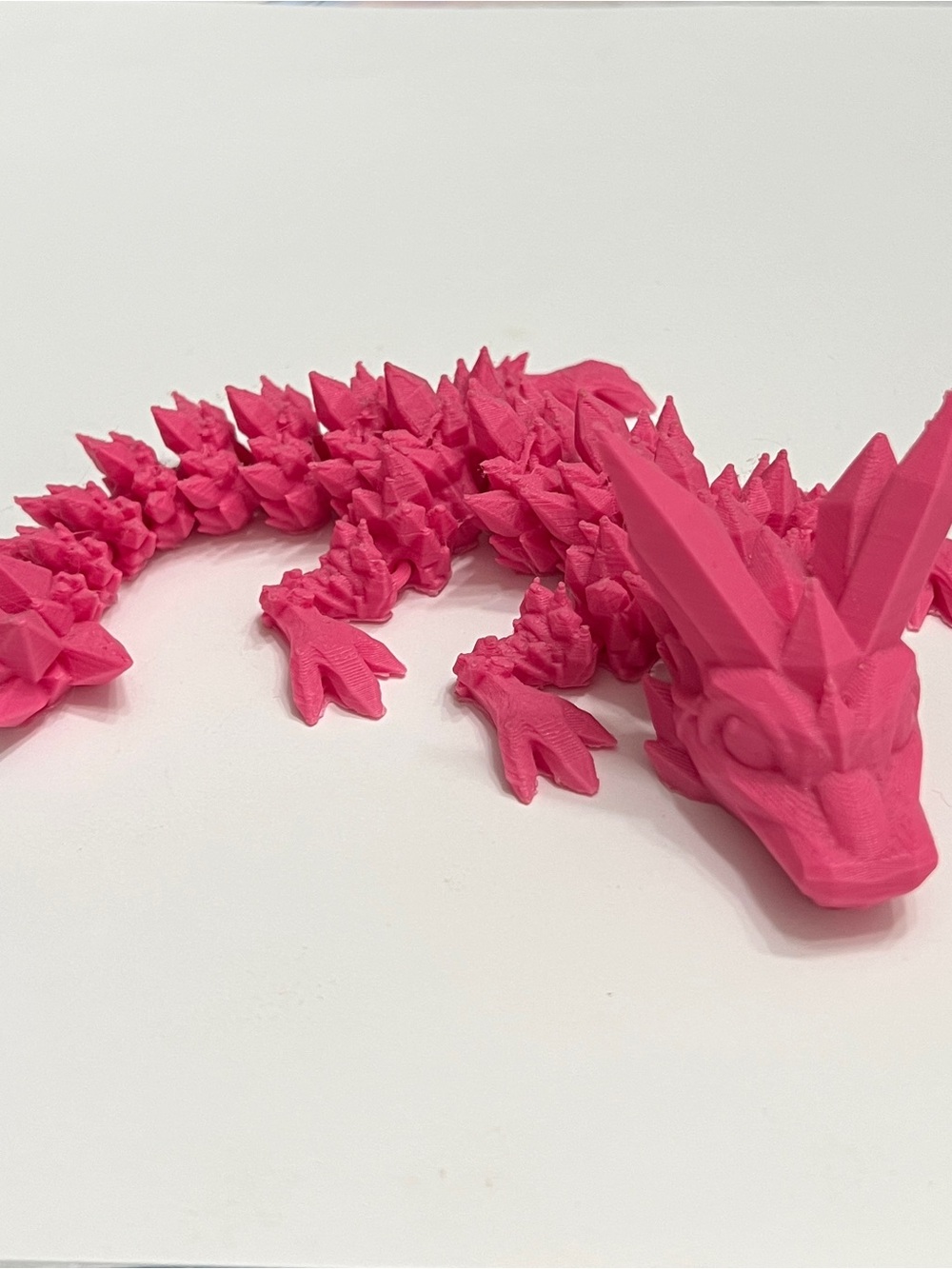 3D Printed Articulated Hot Pink
Crystal Dragon